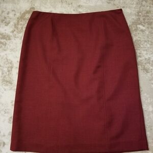 Jones Studio Rich Maroon Pencil Skirt